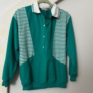 Vintage preppy teal sweater size large Belvedere